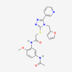 N-[5-(acetylamino)-2-methoxyphenyl]-2-{[4-(furan-2-ylmethyl)-5-(pyridin-3-yl)-4H-1,2,4-triazol-3-yl]sulfanyl}acetamide