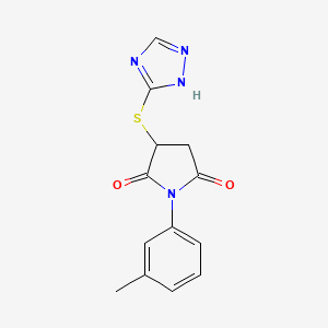 1-(3-methylphenyl)-3-(4H-1,2,4-triazol-3-ylsulfanyl)pyrrolidine-2,5-dione