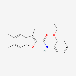 molecular formula C20H21NO3 B15098457 N-(2-ethoxyphenyl)-3,5,6-trimethyl-1-benzofuran-2-carboxamide 