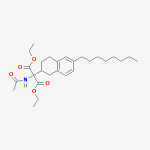 Diethyl 2-acetamido-2-(6-octyl-1,2,3,4-tetrahydronaphthalen-2-yl)malonate
