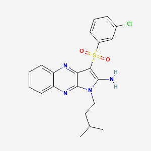 3-[(3-chlorophenyl)sulfonyl]-1-(3-methylbutyl)-1H-pyrrolo[2,3-b]quinoxalin-2-amine