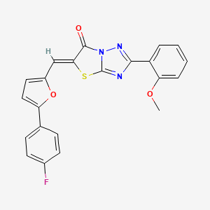 (5Z)-5-{[5-(4-fluorophenyl)furan-2-yl]methylidene}-2-(2-methoxyphenyl)[1,3]thiazolo[3,2-b][1,2,4]triazol-6(5H)-one