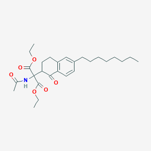 molecular formula C27H39NO6 B1509847 Diethyl 2-acetamido-2-(6-octyl-1-oxo-1,2,3,4-tetrahydronaphthalen-2-yl)malonate CAS No. 945632-79-1