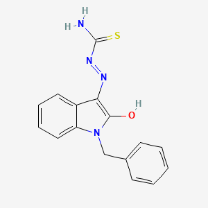 molecular formula C16H14N4OS B15098474 [(Z)-(1-benzyl-2-oxoindol-3-ylidene)amino]thiourea 