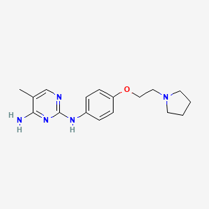 molecular formula C17H23N5O B1509849 5-Methyl-N2-(4-(2-(pyrrolidin-1-yl)ethoxy)phenyl)pyrimidine-2,4-diamine CAS No. 936092-38-5
