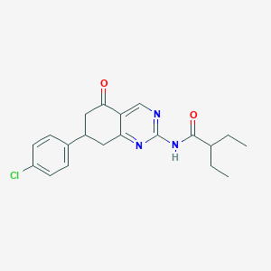 N-[7-(4-chlorophenyl)-5-oxo-5,6,7,8-tetrahydroquinazolin-2-yl]-2-ethylbutanamide