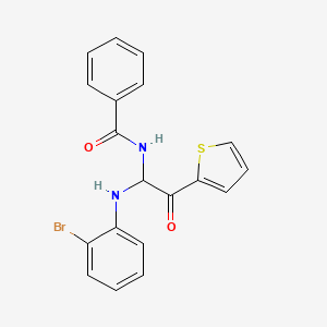 N-{1-[(2-bromophenyl)amino]-2-oxo-2-(thiophen-2-yl)ethyl}benzamide