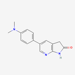 5-(4-(dimethylamino)phenyl)-1H-pyrrolo[2,3-b]pyridin-2(3H)-one