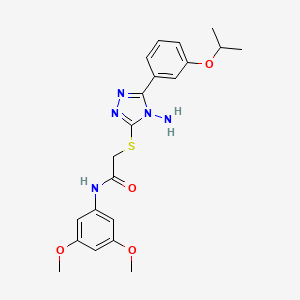 2-{4-amino-5-[3-(methylethoxy)phenyl](1,2,4-triazol-3-ylthio)}-N-(3,5-dimethox yphenyl)acetamide