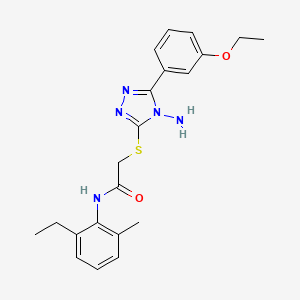 2-{[4-amino-5-(3-ethoxyphenyl)-4H-1,2,4-triazol-3-yl]sulfanyl}-N-(2-ethyl-6-methylphenyl)acetamide