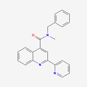 molecular formula C23H19N3O B15098568 N-benzyl-N-methyl-2-(pyridin-2-yl)quinoline-4-carboxamide 