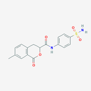 7-methyl-1-oxo-N-(4-sulfamoylphenyl)-3,4-dihydro-1H-isochromene-3-carboxamide