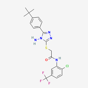 2-{[4-amino-5-(4-tert-butylphenyl)-4H-1,2,4-triazol-3-yl]sulfanyl}-N-[2-chloro-5-(trifluoromethyl)phenyl]acetamide