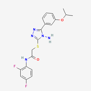 molecular formula C19H19F2N5O2S B15098583 2-{4-amino-5-[3-(methylethoxy)phenyl](1,2,4-triazol-3-ylthio)}-N-(2,4-difluoro phenyl)acetamide 