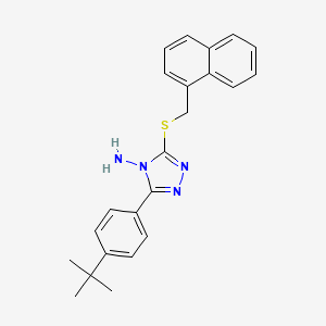 5-[4-(Tert-butyl)phenyl]-3-(naphthylmethylthio)-1,2,4-triazole-4-ylamine