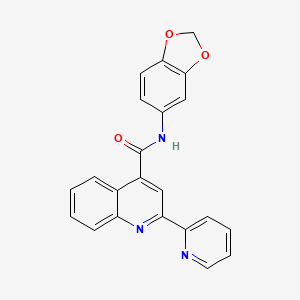 N-(1,3-benzodioxol-5-yl)-2-(pyridin-2-yl)quinoline-4-carboxamide