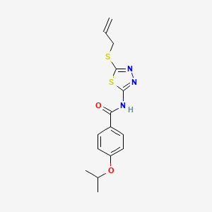 4-(propan-2-yloxy)-N-[5-(prop-2-en-1-ylsulfanyl)-1,3,4-thiadiazol-2-yl]benzamide