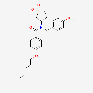 N-(1,1-dioxidotetrahydrothiophen-3-yl)-4-(hexyloxy)-N-(4-methoxybenzyl)benzamide