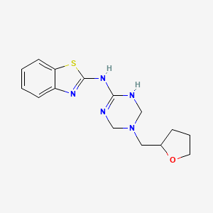 N-[5-(tetrahydrofuran-2-ylmethyl)-1,4,5,6-tetrahydro-1,3,5-triazin-2-yl]-1,3-benzothiazol-2-amine