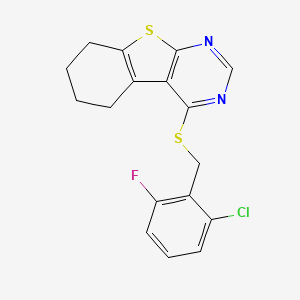 4-[(2-Chloro-6-fluorobenzyl)sulfanyl]-5,6,7,8-tetrahydro[1]benzothieno[2,3-d]pyrimidine