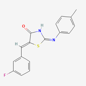 molecular formula C17H13FN2OS B15098690 (5Z)-5-(3-fluorobenzylidene)-2-[(4-methylphenyl)amino]-1,3-thiazol-4(5H)-one 