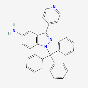 3-(pyridin-4-yl)-1-trityl-1H-indazol-5-amine