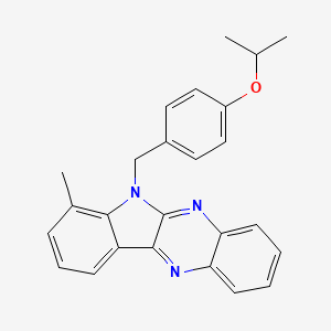 molecular formula C25H23N3O B15098711 4-(Methylethoxy)-1-[(4-methylindolo[2,3-b]quinoxalin-5-yl)methyl]benzene 