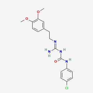 1-(4-chlorophenyl)-3-{N-[2-(3,4-dimethoxyphenyl)ethyl]carbamimidoyl}urea