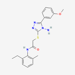 2-[4-amino-5-(3-methoxyphenyl)(1,2,4-triazol-3-ylthio)]-N-(6-ethyl-2-methylphe nyl)acetamide