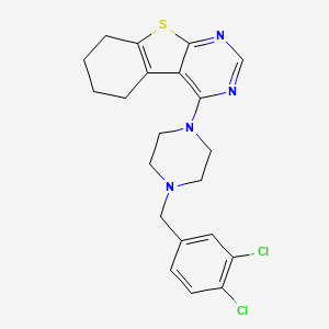 4-[4-(3,4-Dichlorobenzyl)piperazin-1-yl]-5,6,7,8-tetrahydro[1]benzothieno[2,3-d]pyrimidine