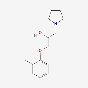 molecular formula C14H21NO2 B15098782 1-(2-Methylphenoxy)-3-(pyrrolidin-1-yl)propan-2-ol CAS No. 5296-07-1