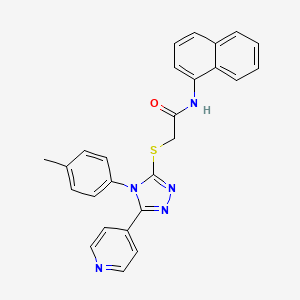 2-{[4-(4-methylphenyl)-5-(pyridin-4-yl)-4H-1,2,4-triazol-3-yl]sulfanyl}-N-(naphthalen-1-yl)acetamide