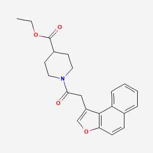 molecular formula C22H23NO4 B15098807 Ethyl 1-(2-naphtho[2,1-b]furanylacetyl)piperidine-4-carboxylate 