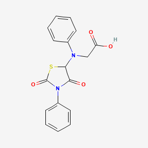 N-(2,4-dioxo-3-phenyl-1,3-thiazolidin-5-yl)-N-phenylglycine