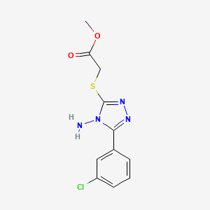 Methyl 2-[4-amino-5-(3-chlorophenyl)-1,2,4-triazol-3-ylthio]acetate