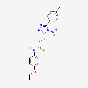 molecular formula C19H21N5O2S B15098851 2-[4-amino-5-(4-methylphenyl)(1,2,4-triazol-3-ylthio)]-N-(4-ethoxyphenyl)aceta mide 