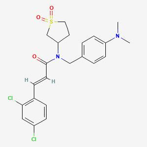 (2E)-3-(2,4-dichlorophenyl)-N-[4-(dimethylamino)benzyl]-N-(1,1-dioxidotetrahydrothiophen-3-yl)prop-2-enamide