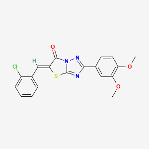 molecular formula C19H14ClN3O3S B15098855 (5Z)-5-(2-chlorobenzylidene)-2-(3,4-dimethoxyphenyl)[1,3]thiazolo[3,2-b][1,2,4]triazol-6(5H)-one 