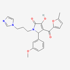 3-hydroxy-1-[3-(1H-imidazol-1-yl)propyl]-5-(3-methoxyphenyl)-4-(5-methylfuran-2-carbonyl)-2,5-dihydro-1H-pyrrol-2-one