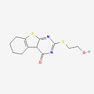 2-(2-hydroxyethylsulfanyl)-5,6,7,8-tetrahydro-4aH-[1]benzothiolo[2,3-d]pyrimidin-4-one