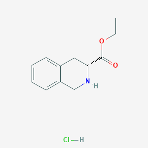 molecular formula C12H16ClNO2 B1509888 (R)-Ethyl 1,2,3,4-tetrahydroisoquinoline-3-carboxylate hydrochloride CAS No. 41220-49-9