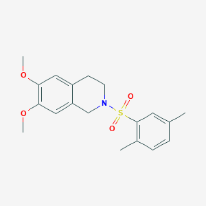 molecular formula C19H23NO4S B15098886 2-[(2,5-Dimethylphenyl)sulfonyl]-6,7-dimethoxy-1,2,3,4-tetrahydroisoquinoline 