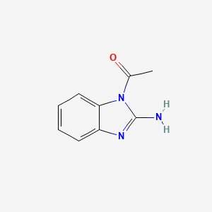 molecular formula C9H9N3O B15098893 1H-Benzimidazol-2-amine,1-acetyl-(9CI) CAS No. 55142-10-4