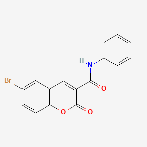 molecular formula C16H10BrNO3 B15098904 6-bromo-2-oxo-N-phenyl-2H-chromene-3-carboxamide 