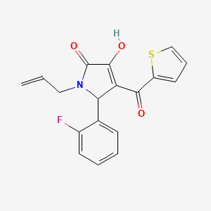 5-(2-fluorophenyl)-3-hydroxy-1-(prop-2-en-1-yl)-4-(thiophene-2-carbonyl)-2,5-dihydro-1H-pyrrol-2-one