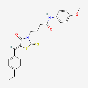 4-[(5Z)-5-(4-ethylbenzylidene)-4-oxo-2-thioxo-1,3-thiazolidin-3-yl]-N-(4-methoxyphenyl)butanamide