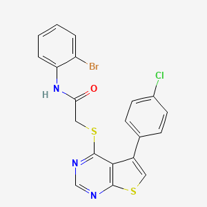 N-(2-bromophenyl)-2-{[5-(4-chlorophenyl)thieno[2,3-d]pyrimidin-4-yl]sulfanyl}acetamide