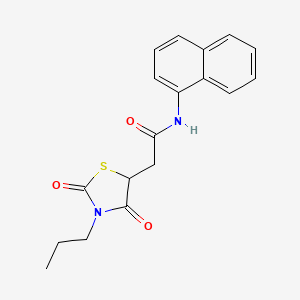 molecular formula C18H18N2O3S B15098932 2-(2,4-Dioxo-3-propyl-thiazolidin-5-yl)-N-naphthalen-1-yl-acetamide 