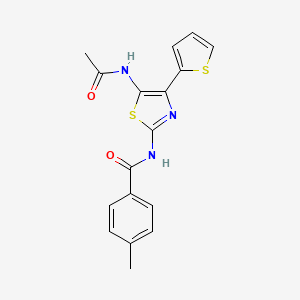 molecular formula C17H15N3O2S2 B15098937 N-(5-Acetylamino-4-thiophen-2-yl-thiazol-2-yl)-4-methyl-benzamide 