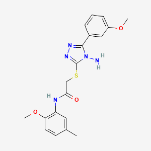 2-[4-amino-5-(3-methoxyphenyl)(1,2,4-triazol-3-ylthio)]-N-(2-methoxy-5-methylp henyl)acetamide